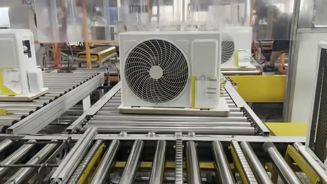 Actual air conditioner production line